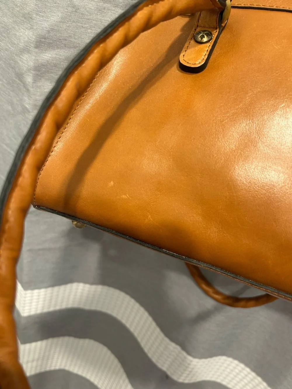 NWT Patricia Nash Calvi Biscuit Leather Satchel Crossbody Bag
